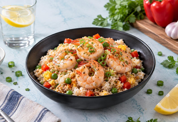 Garlic Herb Shrimp Fried Rice