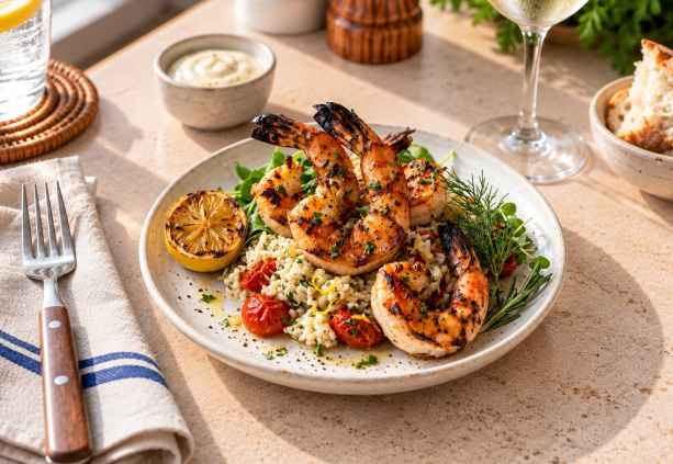 Grilled Black Tiger Shrimp