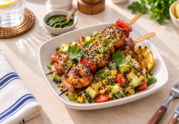 Sweet Chili Shrimp Skewers