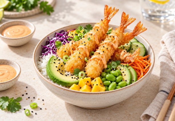 Tempura Shrimp Poke Bowl