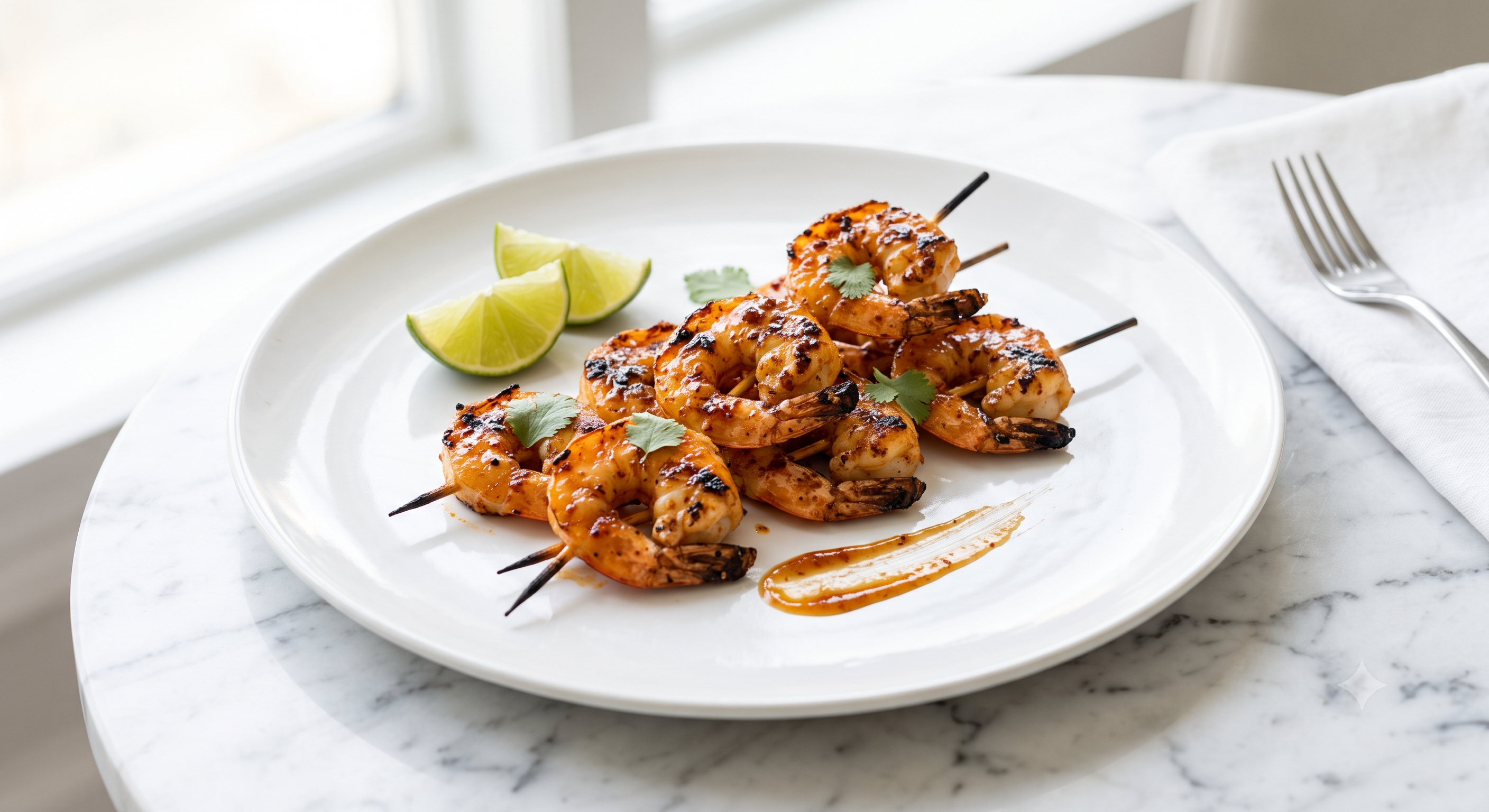 Smoky Chipotle Lime Shrimp Skewers