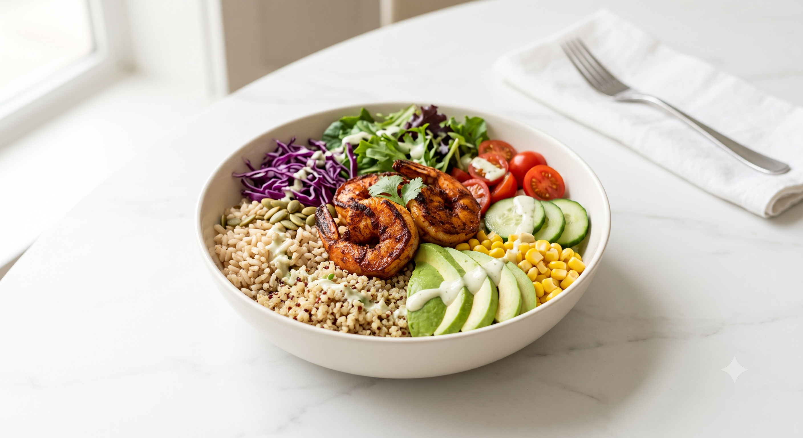 Blackened Shrimp Power Bowl
